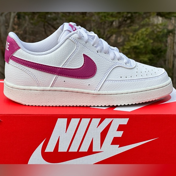 Nike Court Vision Low NN Womens 7 Youth 5.5Y White Sustainable Casual Sneaker - Picture 2 of 11